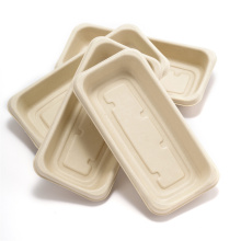 Premium Brown Disposable Paper Food Serving Tray Plate